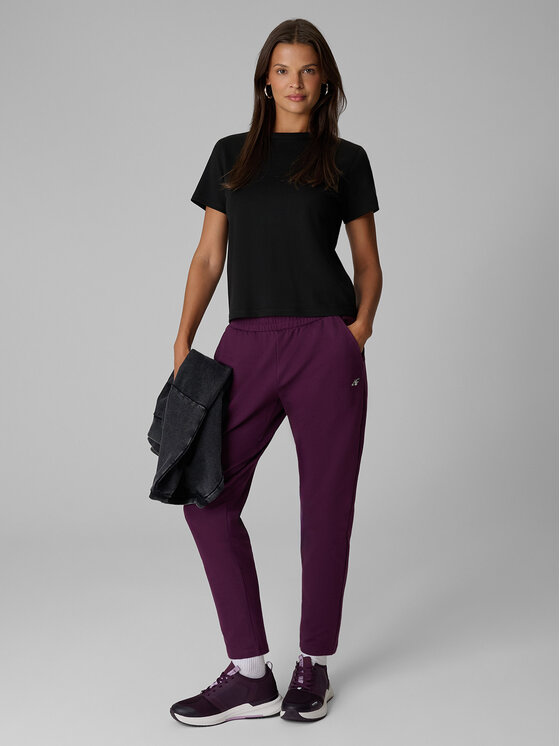4F 4F T-Shirt BASIC+ Czarny Regular Fit
