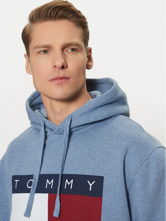 Tommy Jeans Tommy Jeans Majica dugih rukava Flag DM0DM21174 Plava Regular Fit