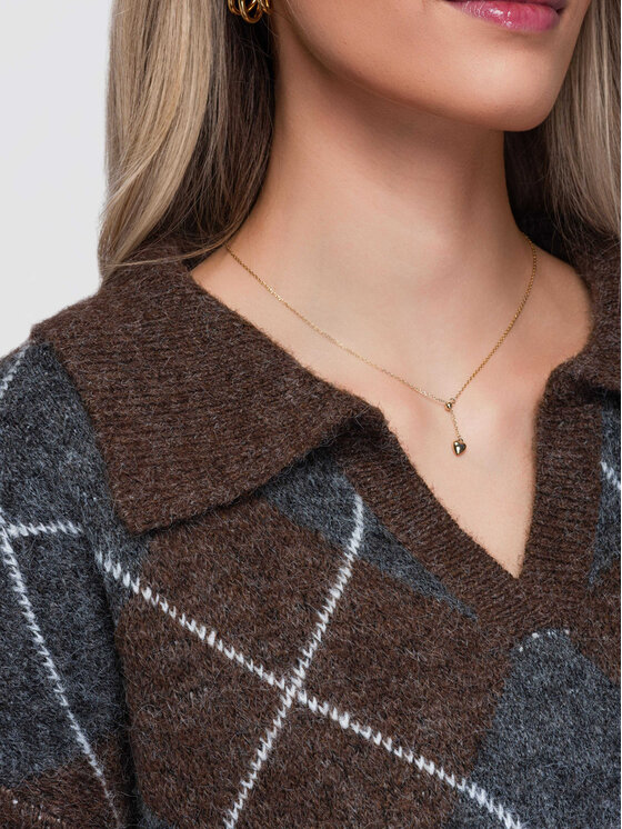 Ombre Ombre Svetr OW-SW-E0019 Hnědá Relaxed Fit