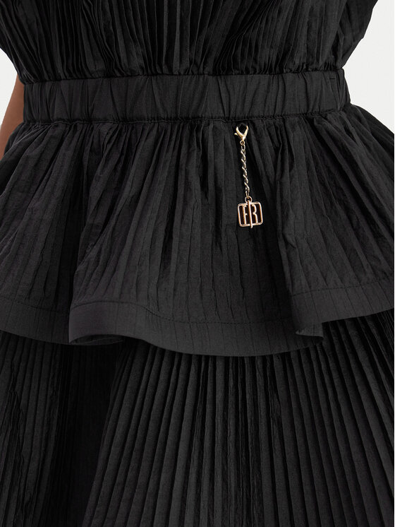 Fracomina Fracomina Coctailkleid FQ26SD1007W83101 Schwarz Regular Fit