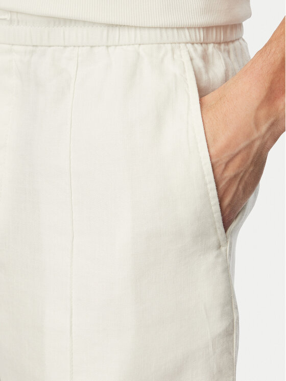 HUGO HUGO Kratke hlače iz tkanine Cino 262FW 50562792 Kremna Straight Fit