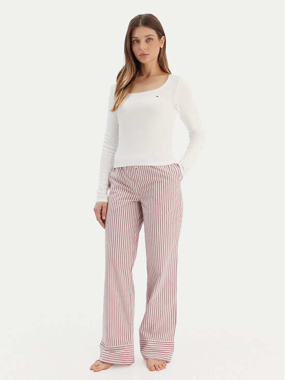 Tommy Hilfiger Tommy Hilfiger Pijama UW0UW06143 Écru Regular Fit