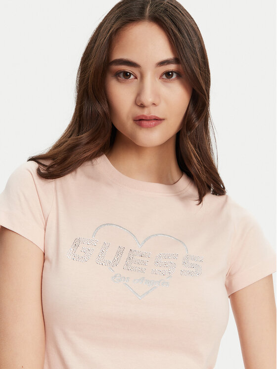 Guess Guess Футболка V5GI10 K9RM1 Рожевий Regular Fit