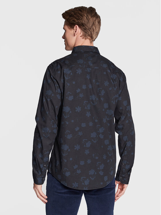 Camicia 20714607 Nero Regular Fit