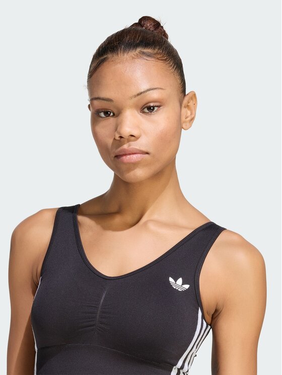 adidas adidas Спортивний бюстгальтер Essentials 3 Stripes Seamless Bralette KZ4109 Чорний