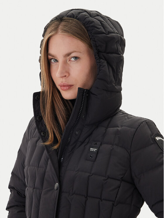 Blauer Blauer Geacă din puf Impermeabile 25WBLDK03230 Negru Regular Fit