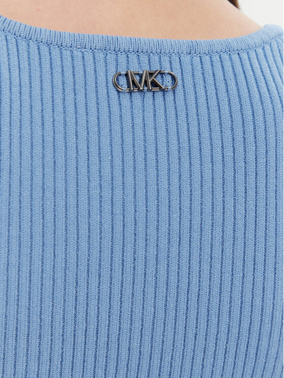 MICHAEL Michael Kors MICHAEL Michael Kors Плетена рокля MS5830I33D Син Slim Fit
