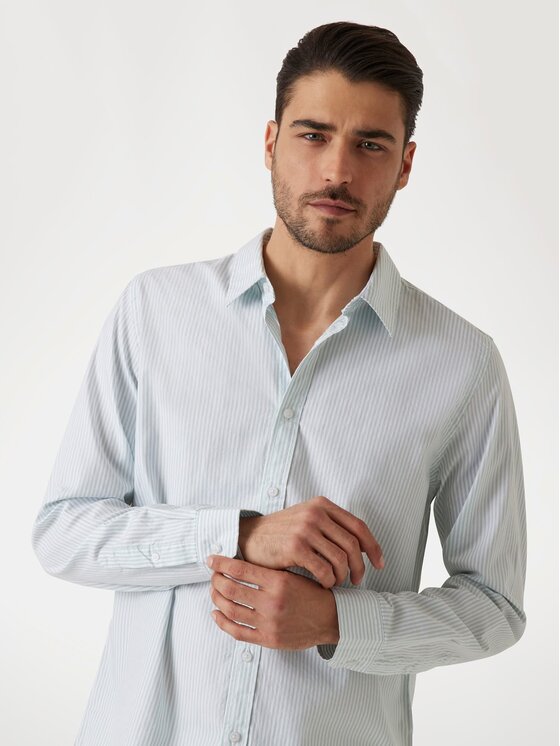 Guess Guess Košile 174399 Modrá Classic Fit