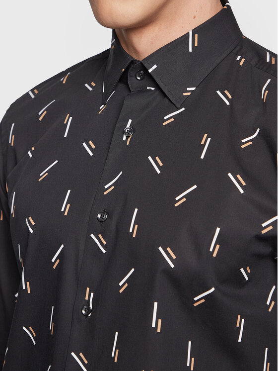 Camicia 50494731 Nero Slim Fit