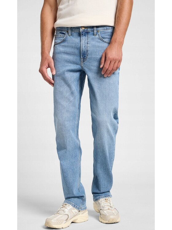Lee Lee Jeansy Brooklyn Straight Niebieski Regular Fit