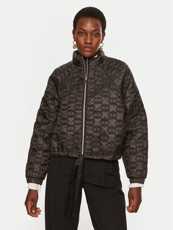 TWINSET TWINSET Μπουφάν χειμωνιάτικο 242TP2021 Μαύρο Regular Fit