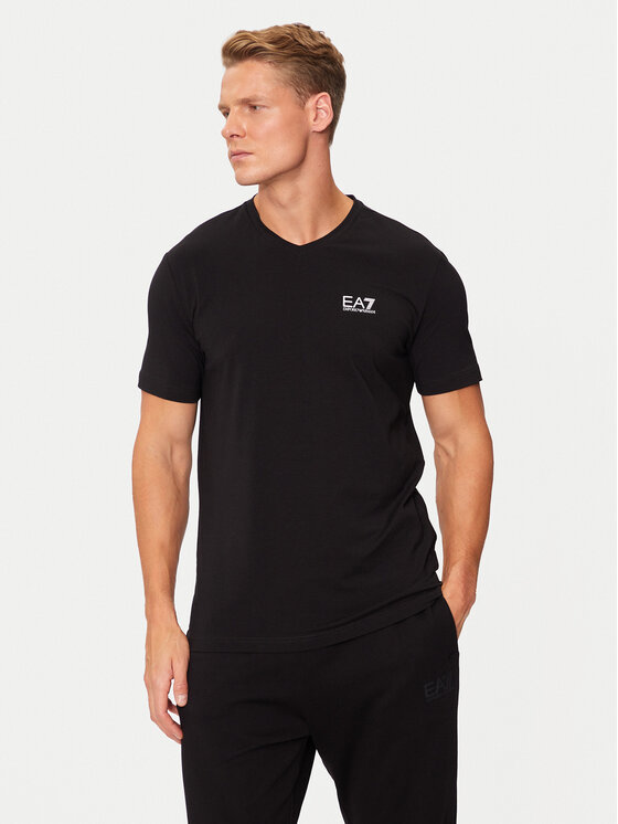 emporio armani アフリカ特集 EA7 Emporio Armani Tricou 8NPT27 PJVQZ 1200 Negru Regular Fit