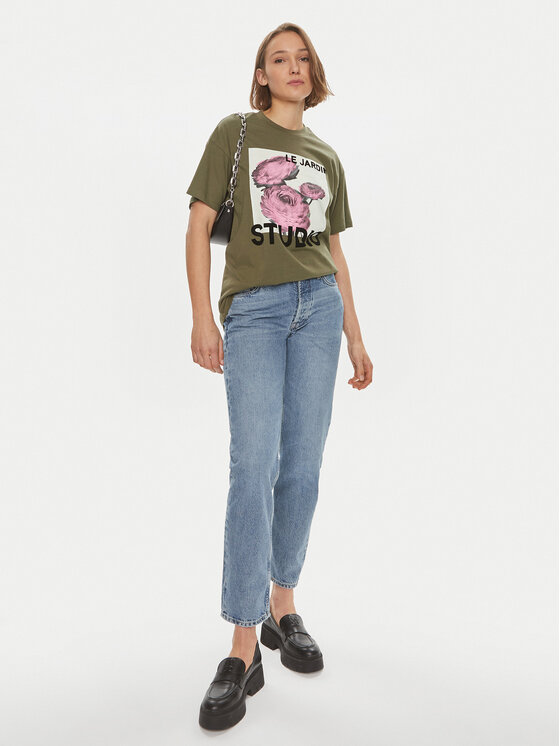 ONLY ONLY T-Shirt Pixie 15316702 Zielony Regular Fit