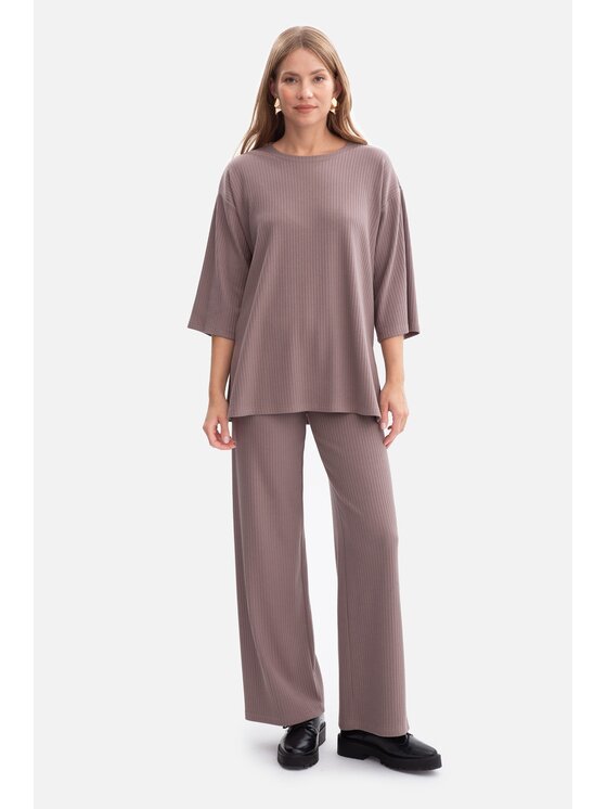 BeWear BeWear Bluzka b301 Brązowy Baggy Fit