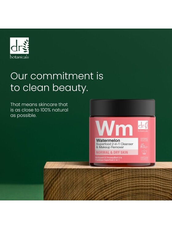 Dr Botanicals Dr Botanicals Żel 2 w 1 do twarzy z arbuza Superfood, idealny do demakijażu i oczyszczania, 60 ml Żel do mycia twarzy