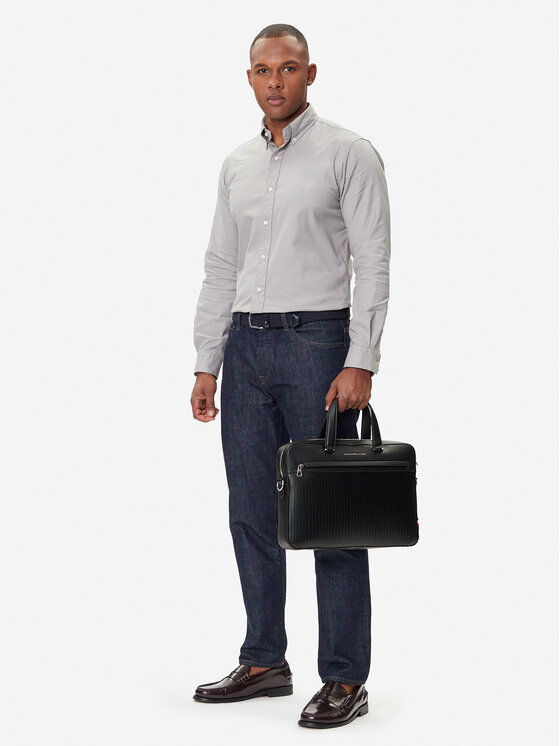 Tommy Hilfiger Tommy Hilfiger Torba za laptop Th Woven Computer Bag AM0AM13660 Crna