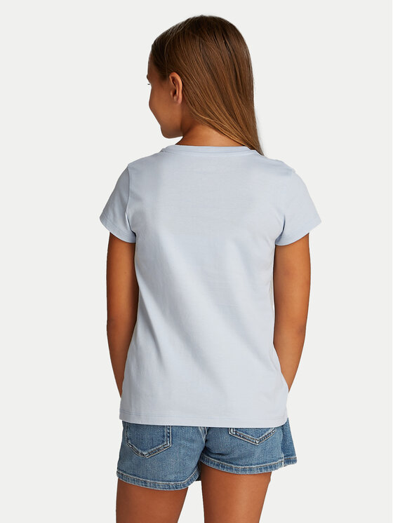 Calvin Klein Jeans Calvin Klein Jeans T-shirt Script Logo IG0IG02857 Svijetloplava Slim Fit