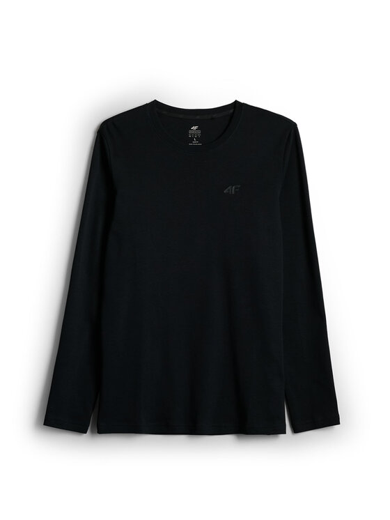 4F 4F Longsleeve ESSENTIAL Szary ciemny Slim Fit