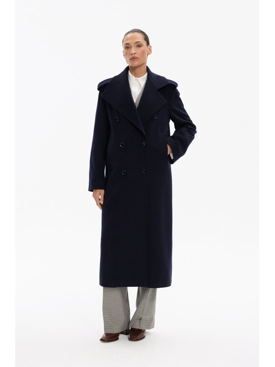 Deni Cler Milano Deni Cler Milano Płaszcz przejściowy W-DC-8058-F5-A5-58-1 Granatowy Regular Fit