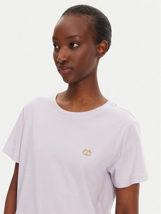 TWINSET TWINSET T-Shirt 251TT2040 Fialová Regular Fit