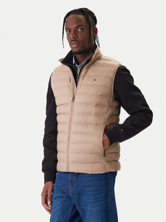 Tommy Hilfiger Tommy Hilfiger Mellény MW0MW37677 Bézs Regular Fit