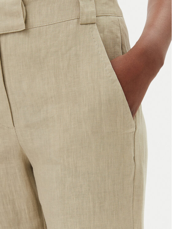 Marella Marella Kalhoty z materiálu Falco 2513131052200 Khaki Regular Fit