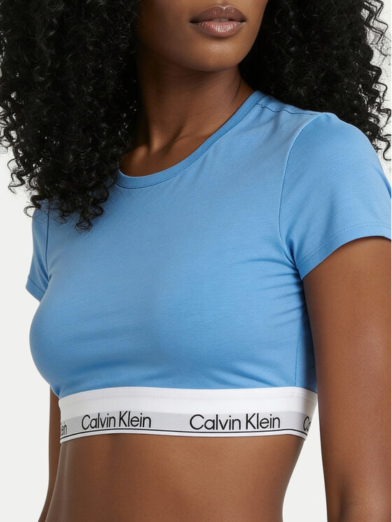 Calvin Klein Underwear Calvin Klein Underwear Tricou LV00QF8495 Albastru celest Slim Fit