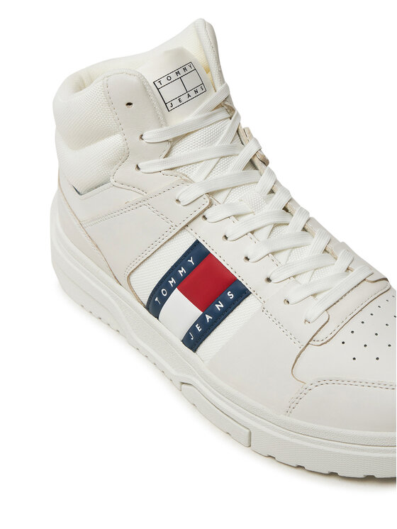 Tommy Jeans Tommy Jeans Tenisice The Brooklyn Mix Mat Mid EM0EM01458 Bijela
