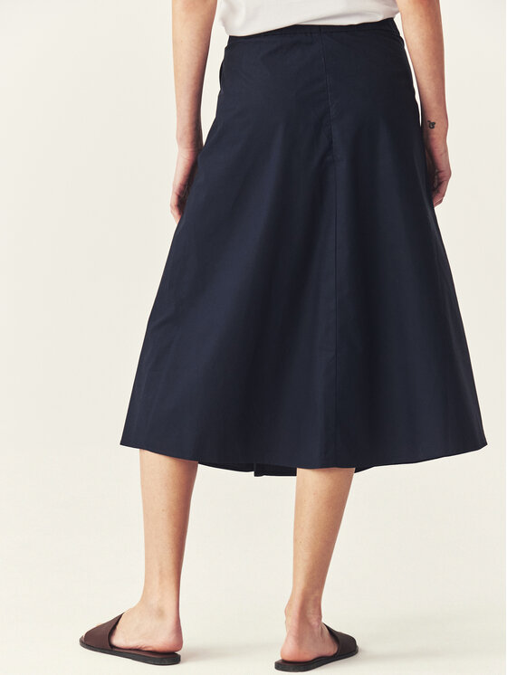TATUUM TATUUM Spódnica midi TENEROS Granatowy Flare Fit