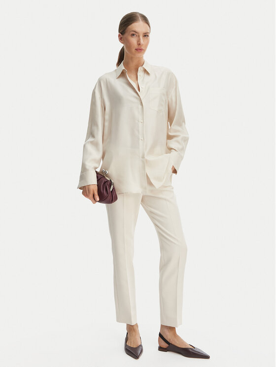 Weekend Max Mara Weekend Max Mara Сорочка Ebbri 2615191012 Écru Regular Fit