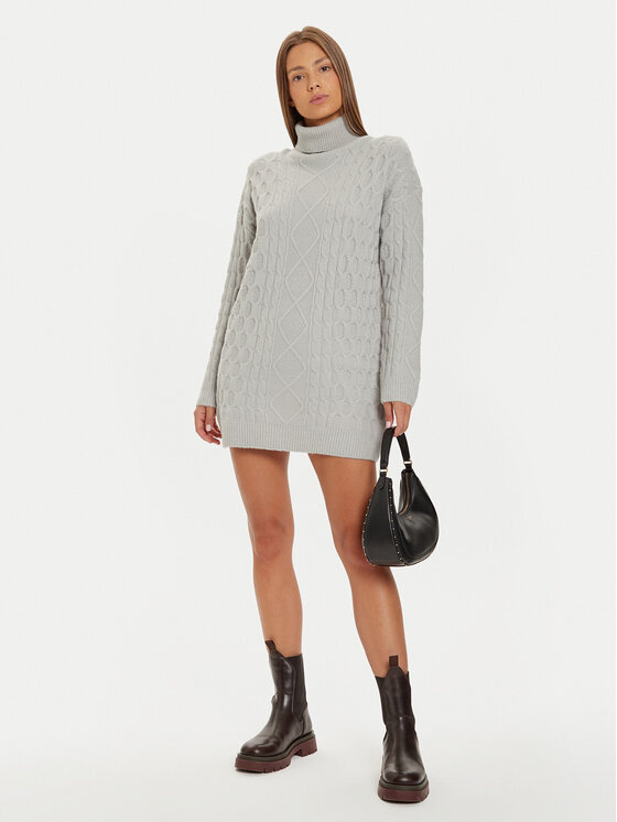 Brave Soul Brave Soul Трикотажна сукня LKD-248SINBYA Сірий Regular Fit