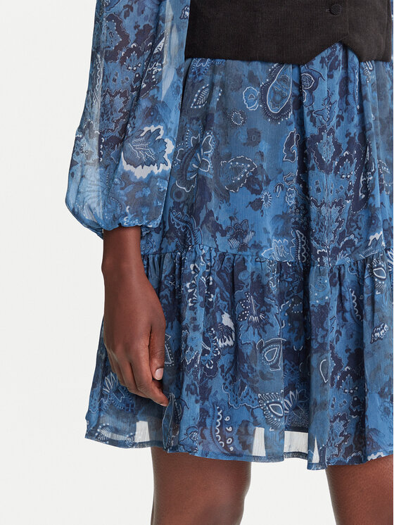 Desigual Desigual Kleid für den Alltag Chaleco 25WWVW27 Blau Regular Fit