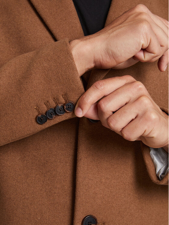 Matinique Matinique Płaszcz wełniany Trace 30205818 Brązowy Regular Fit