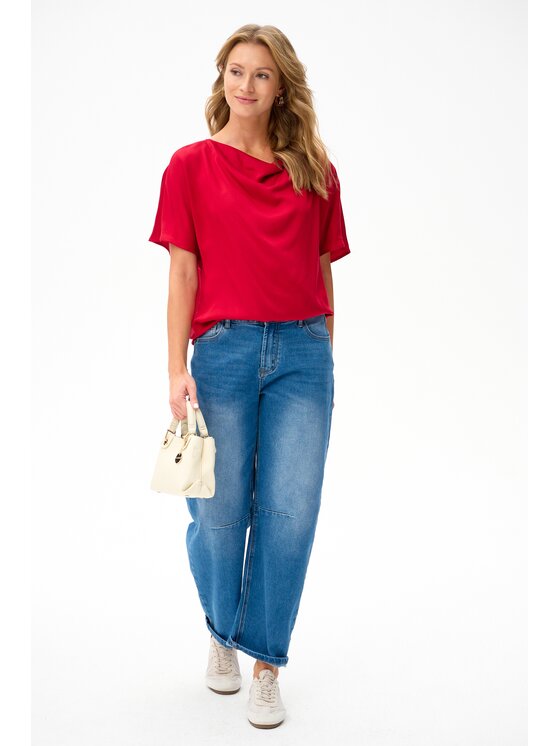 blue shadow blue shadow Bluzka Neri 2 Czerwony Regular Fit
