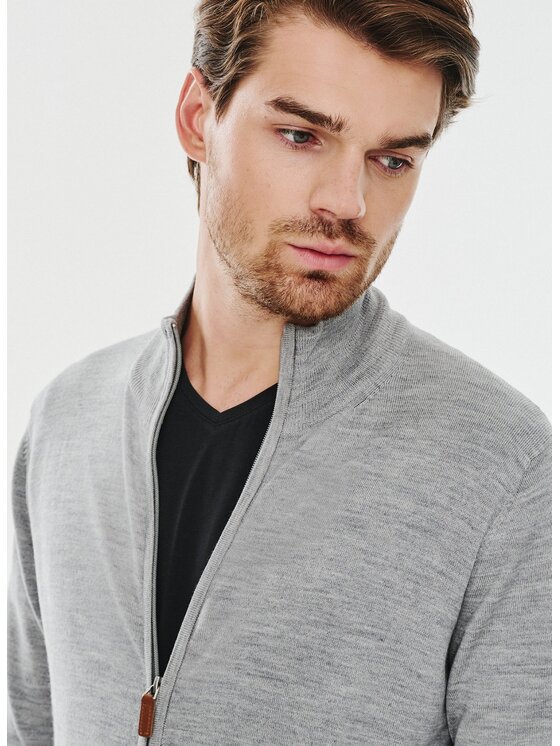 Pako Lorente Pako Lorente Sweter P24WF-2X-016 Szary Classic Fit