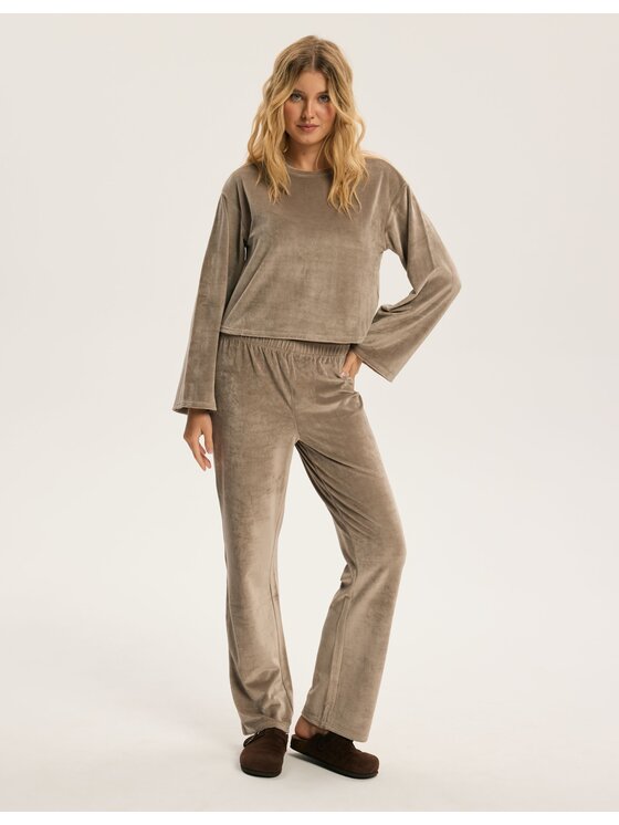 Esotiq Esotiq Pyžamo 43971 Béžová Regular Fit