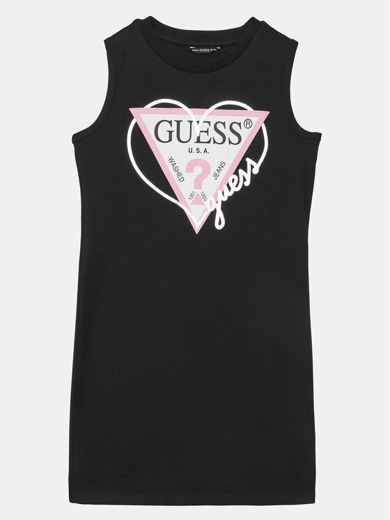 Guess Guess Rochie de zi J4RK38KA6W4 Negru Regular Fit