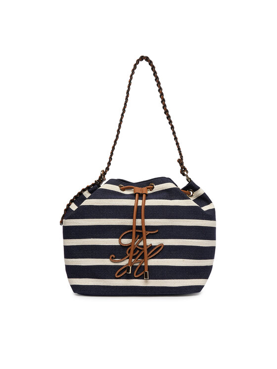 Tommy Hilfiger Geantă Th Elev Summer Bucket Stripe AW0AW18401 Bleumarin