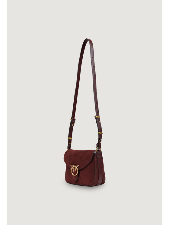 PINKO PINKO Borsetta LOVE SATCHEL MINI SUEDE Marrone