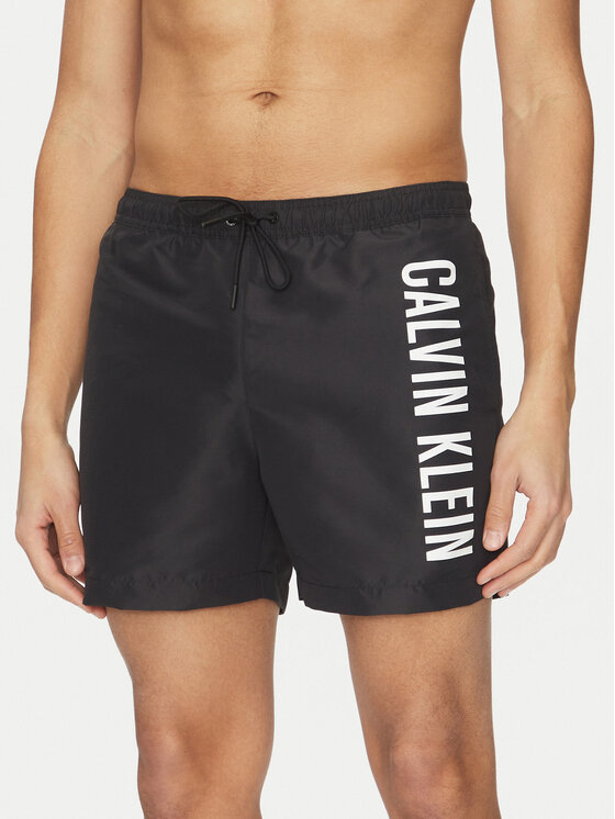 Calvin Klein Swimwear Plavecké šortky KM0KM01092 Čierna Regular Fit