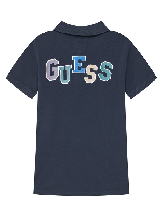 Guess Guess Поло L6GP01 K9WF4 Cиній Regular Fit