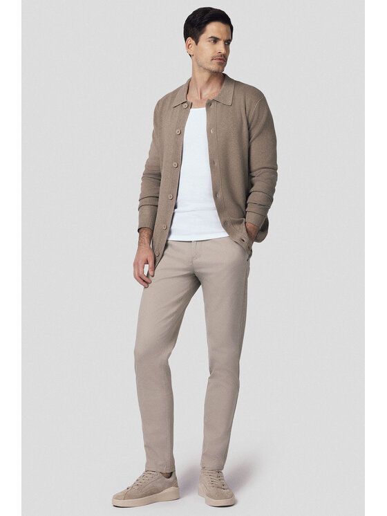 Lancerto Lancerto Chinosy Mikkeli SP082125000012 Beżowy Slim Fit