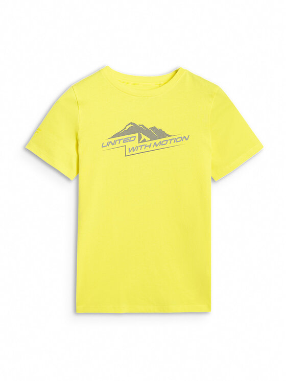 4F 4F T-Shirt APRES SKI Żółty Regular Fit