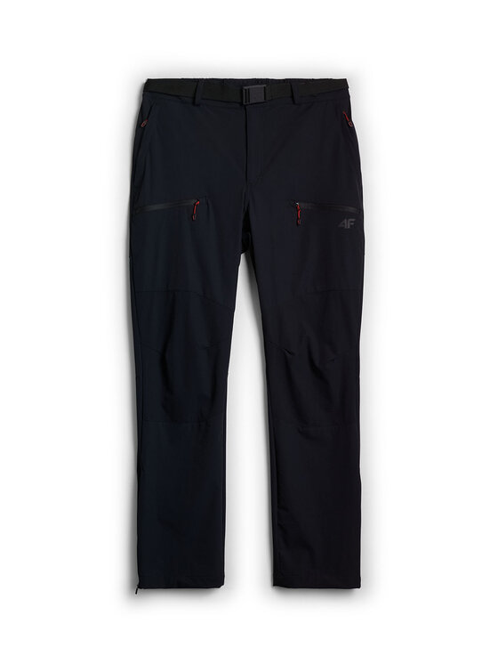 4F 4F Spodnie outdoor TREKKING Czarny Regular Fit