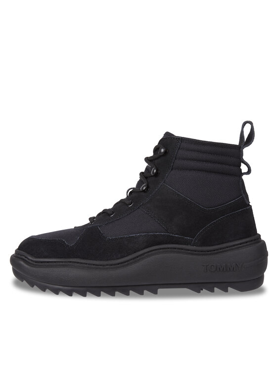 Tommy Jeans Tommy Jeans Trzewiki Tjm Mix Material Boot EM0EM01245 Czarny