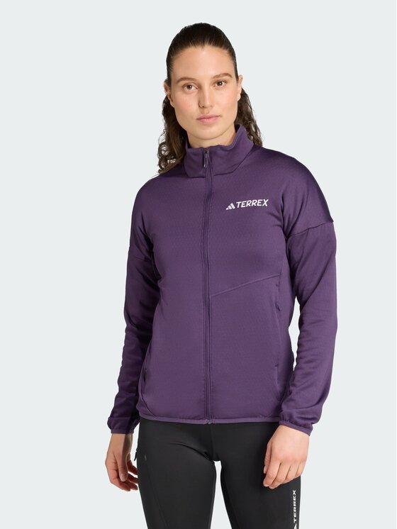 adidas adidas Bluza techniczna Terrex Xperior Climawarm Light Fleece Fioletowy Slim Fit