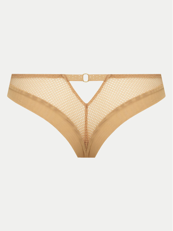 Chantelle Chantelle Бикини тип прашка Fleurs Si C12Q90 Бежов