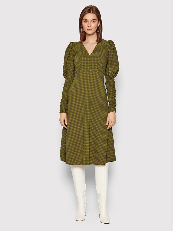 Notes Du Nord Vsakodnevna obleka Brandie 12500 Zelena Regular Fit