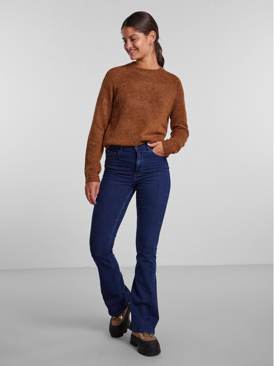 Pieces Pieces Traperice 17127256 Tamnoplava Flared Fit