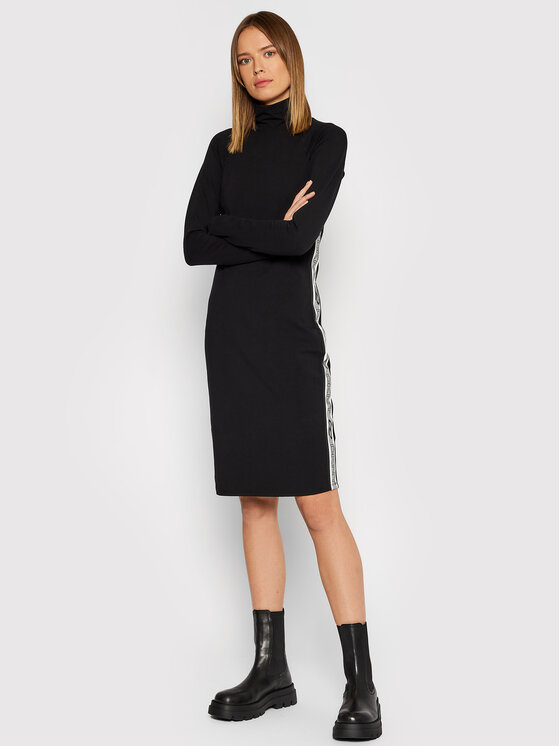 DKNY Sport DKNY Sport Sukienka dzianinowa DP1D4486 Czarny Regular Fit